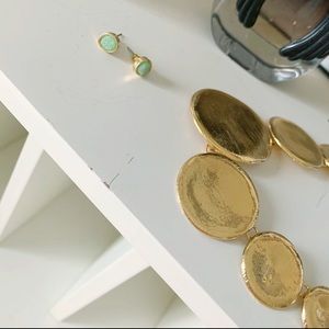 Gold Earrings & Necklace